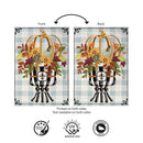 Courtly Check Fall Floral Burlap Flag Garden