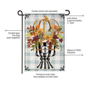 Courtly Check Fall Floral Burlap Flag Garden