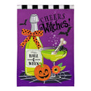 Cheers Witches! Burlap Flag Garden