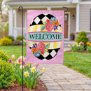 Courtly Check Egg Burlap Flag Garden