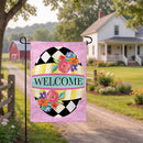 Courtly Check Egg Burlap Flag Garden
