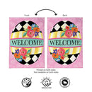 Courtly Check Egg Burlap Flag Garden