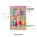 Summer Popsicle Burlap House Flag
