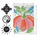 Fun Bright Pumpkin Burlap Flag House