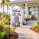Buffalo Plaid Bunny Burlap Garden Flag Garden