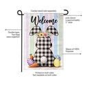 Buffalo Plaid Bunny Burlap Garden Flag Garden