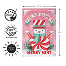 Merry Mint Holidays Burlap Flag Garden