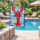 Lemon Lobster Burlap Flag Garden