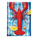 Lemon Lobster Burlap Flag Garden
