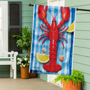 Lemon Lobster Burlap Flag House