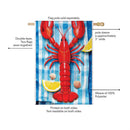 Lemon Lobster Burlap Flag House