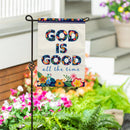 God Is Good Burlap Garden Flag Garden