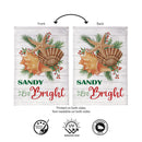 Sandy & Bright Coastal Shells Burlap Garden Flag Garden