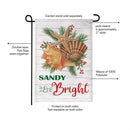 Sandy & Bright Coastal Shells Burlap Garden Flag Garden