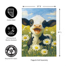 Caleb The Happy Calf Burlap House Flag