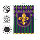 Fleur de Lis Patterned Burlap Flag Garden