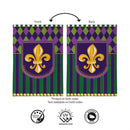 Fleur de Lis Patterned Burlap Flag Garden
