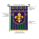 Fleur de Lis Patterned Burlap Flag Garden