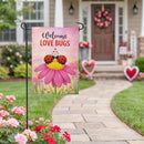 Love Bug Welcome Burlap Garden Flag Garden