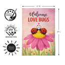 Love Bug Welcome Burlap Garden Flag Garden
