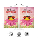 Love Bug Welcome Burlap Garden Flag Garden