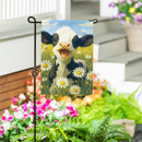 Caleb The Happy Calf Burlap Garden Flag