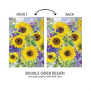 Sunflower Happiness Burlap Garden Flag