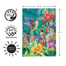 Hummingbird Haven Burlap Garden Flag Garden