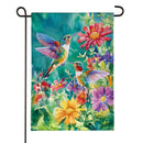Hummingbird Haven Burlap Garden Flag Garden