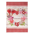 Country Heart Wreath Burlap Garden Flag