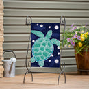 Sea Turtle Oasis Burlap Garden Flag