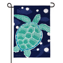 Sea Turtle Oasis Burlap Garden Flag
