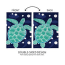 Sea Turtle Oasis Burlap Garden Flag