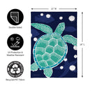 Sea Turtle Oasis Burlap Garden Flag