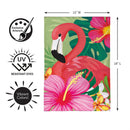 Tropical Flamingo Burlap Flag Garden