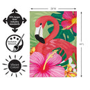 Tropical Flamingo Burlap Flag House