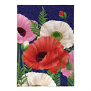 Poppy Trio Burlap House Flag