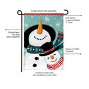 Snowman Pair Burlap Flag Garden