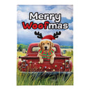 Merry Woofmas Burlap Garden Flag Garden
