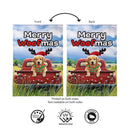 Merry Woofmas Burlap Garden Flag Garden