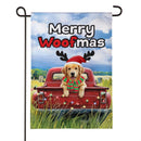 Merry Woofmas Burlap Garden Flag Garden