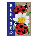 Welcoming Ladybugs Burlap House Flag