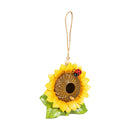 Hillside Pasture Bird House, Resin Hanging Sunflower