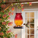 Cottage Garden Bird Feeder, Glass Hummingbird Feeder, Ombre Leaf