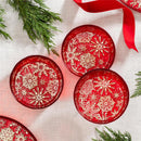 Feels Like the Holidays Bowl Glass Snowflakes, 6"W x 2.25"H
