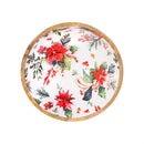 VivaStyle Poinsettia Bliss Bowl, Wood Bowl Set, Set of 3