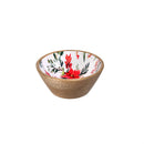 VivaStyle Poinsettia Bliss Bowl, Wood Bowl Set, Set of 3