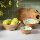 VivaStyle Veranda Garden, Wood Bowl Set, Set of 3
