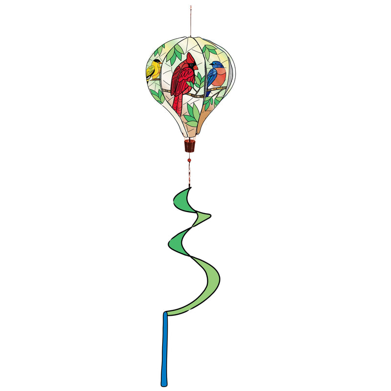 Stained Glass Songbirds Balloon Spinner