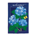 Hydrangea Blossoms Single Sided Garden Flag